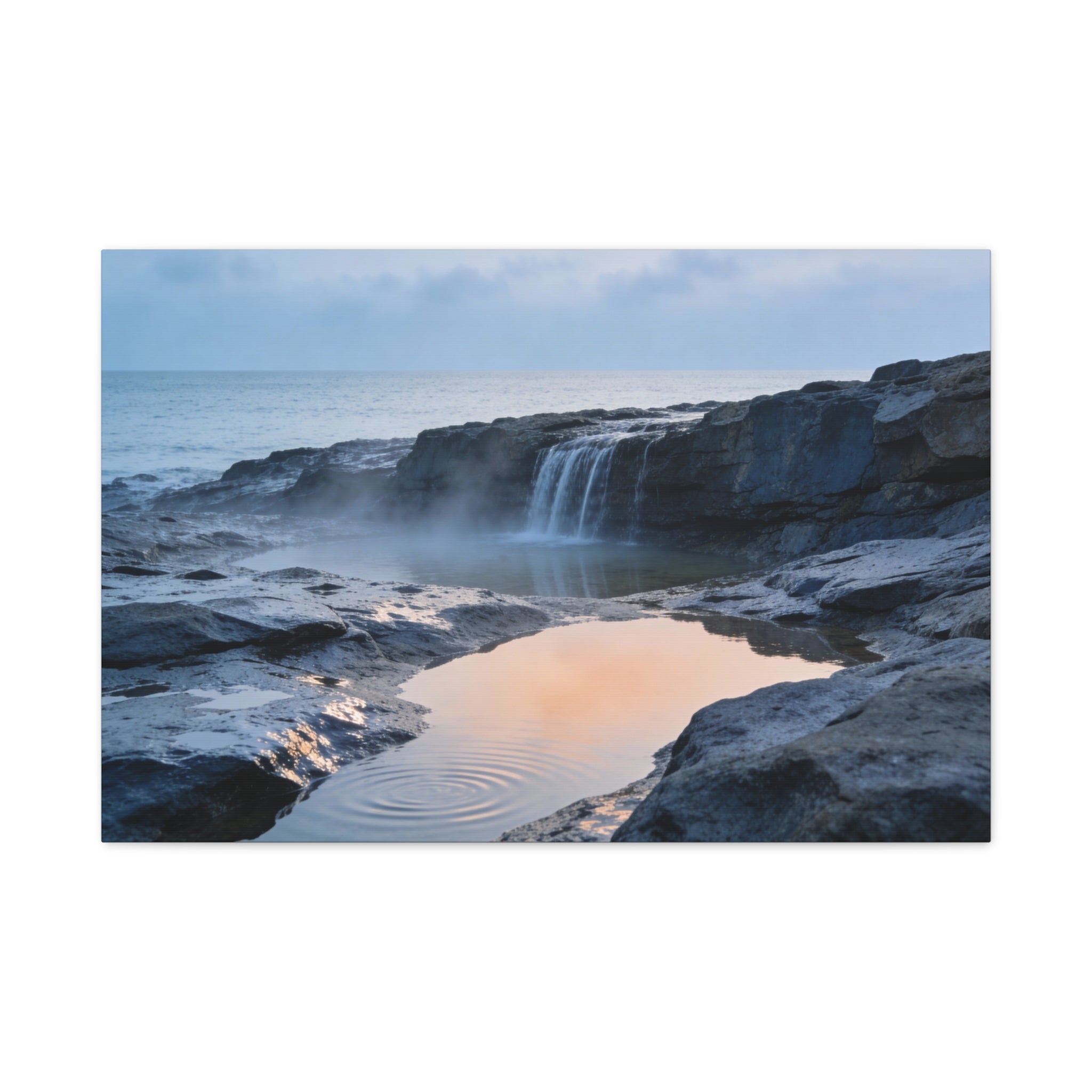 Coastal Horizons - Gentle Coastal Waterfall