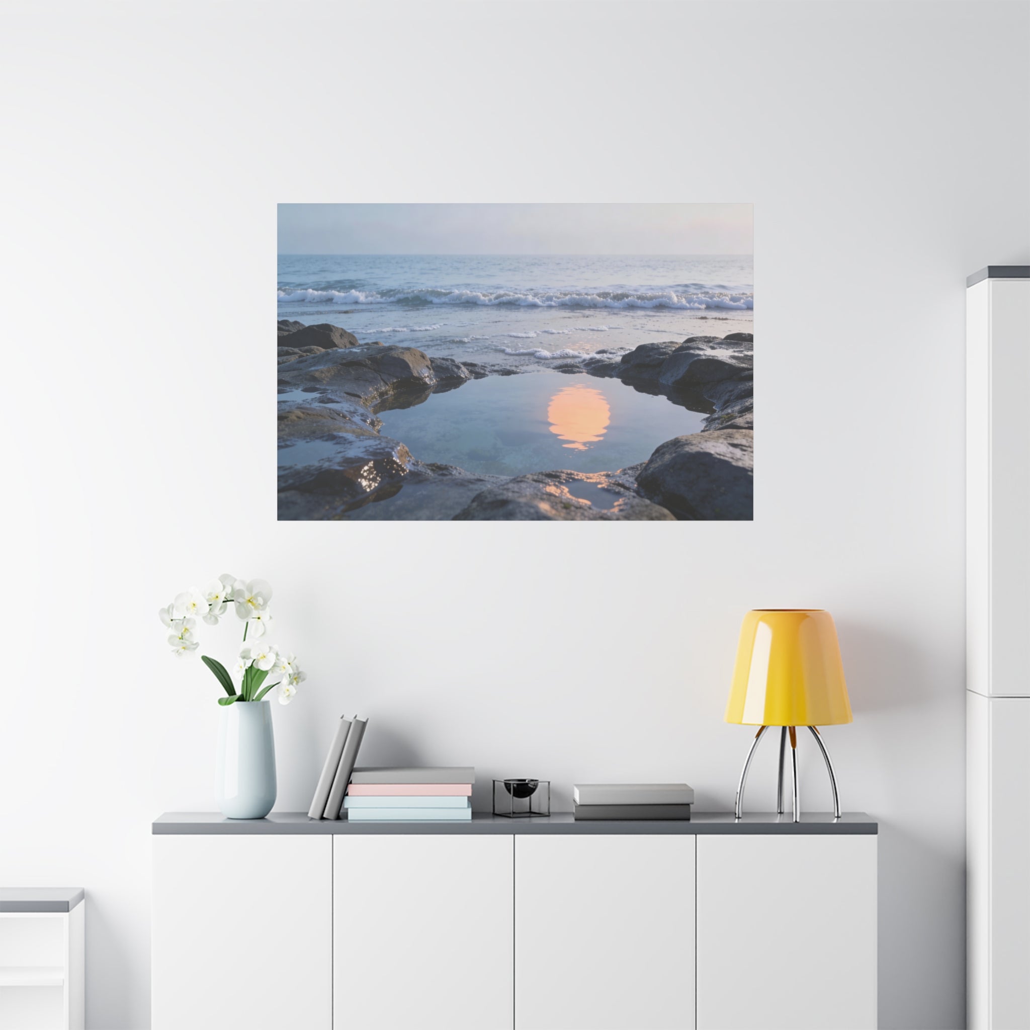 Coastal Horizons - Rocky Tide Pools Reflection