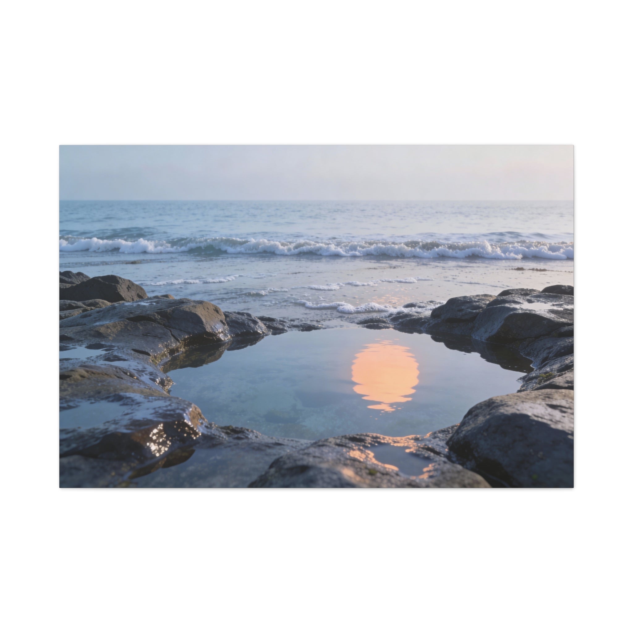 Coastal Horizons - Rocky Tide Pools Reflection