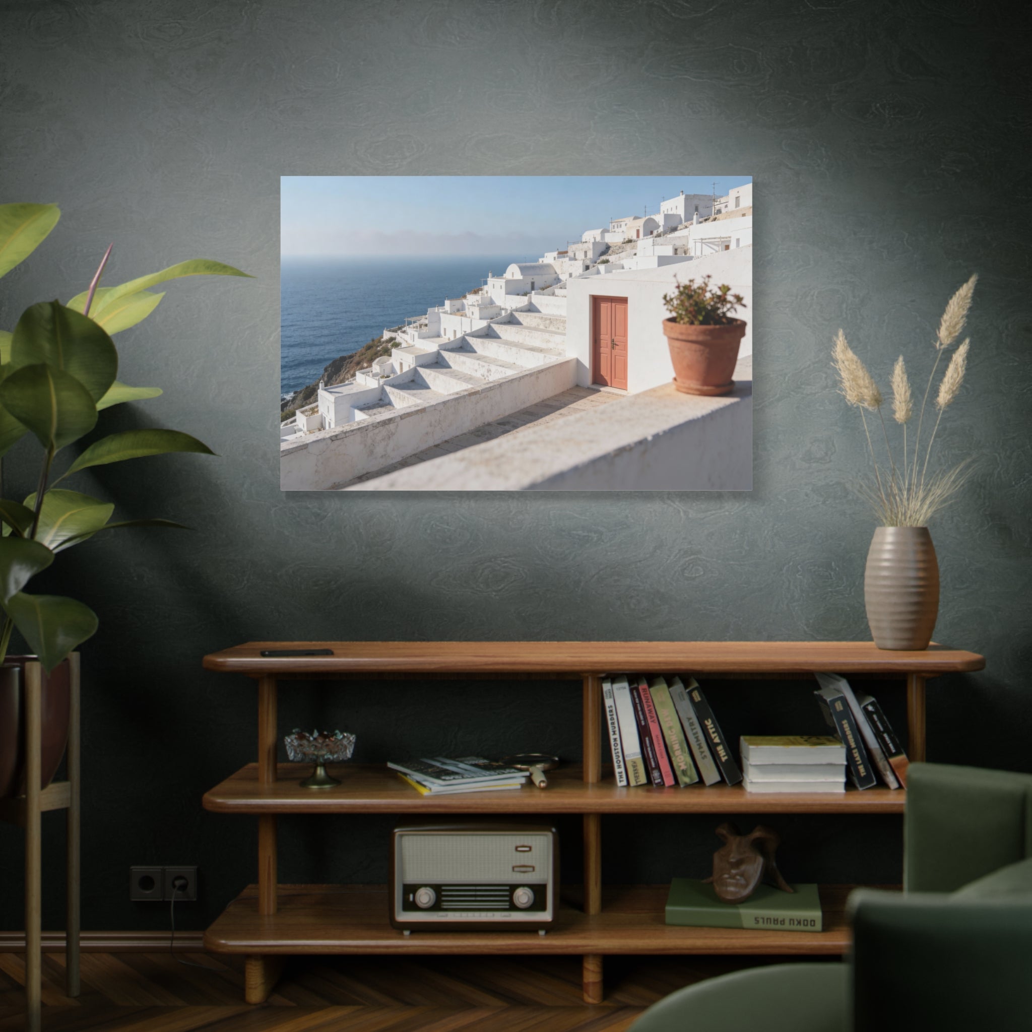 Coastal Horizons - Whitewashed Village - Premium Minimal Architecture