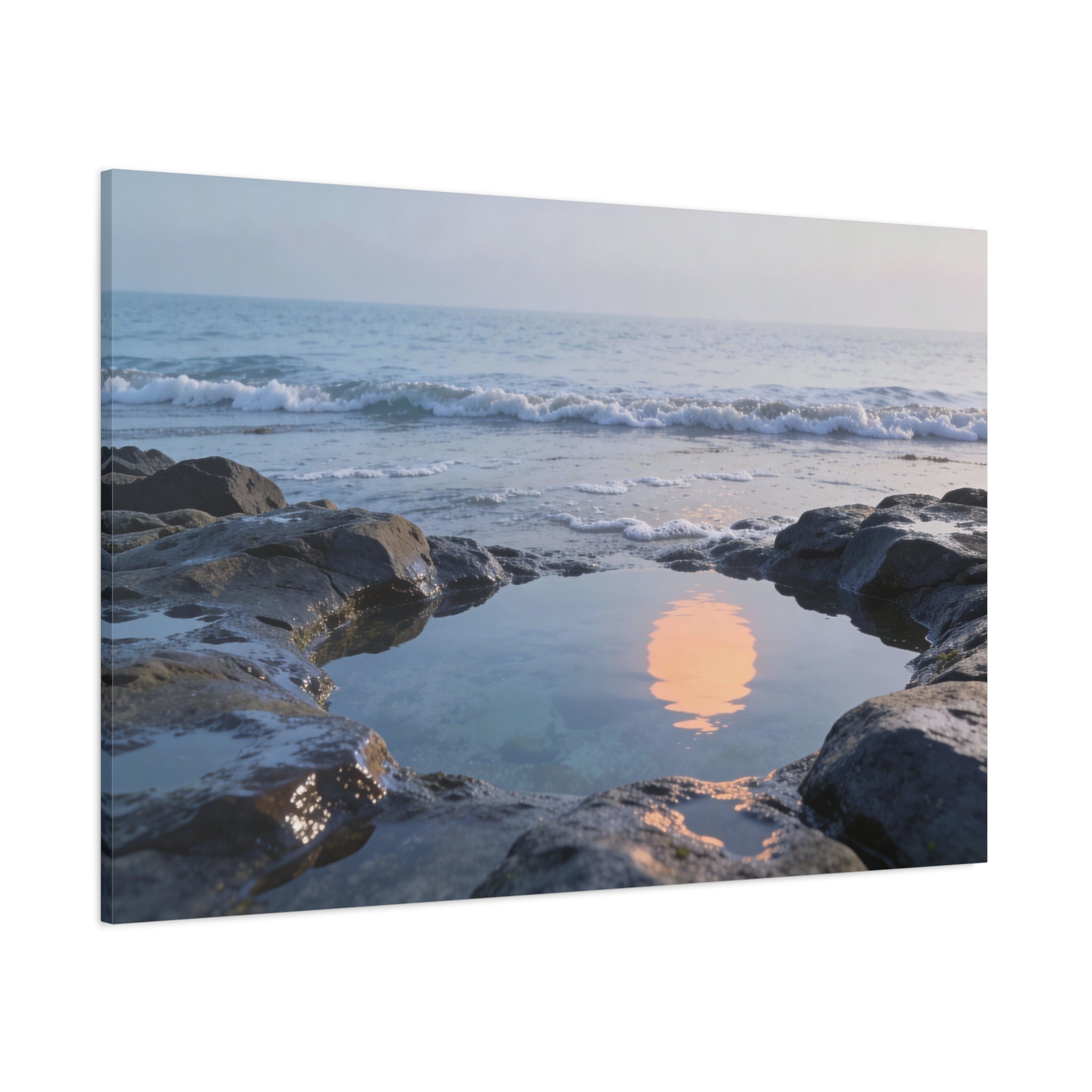 Coastal Horizons - Rocky Tide Pools Reflection