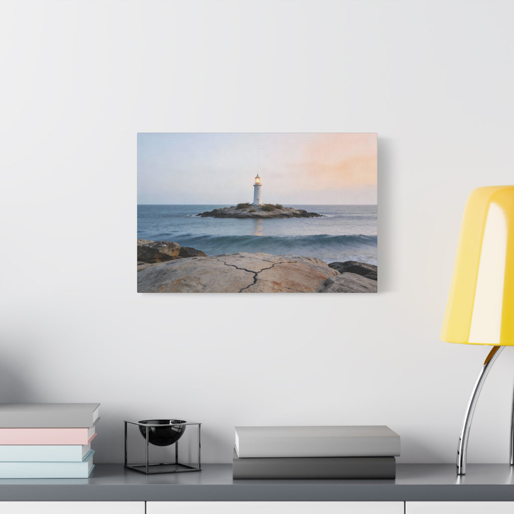 Coastal Horizons - Lighthouse On Rock - Architectural Anchor