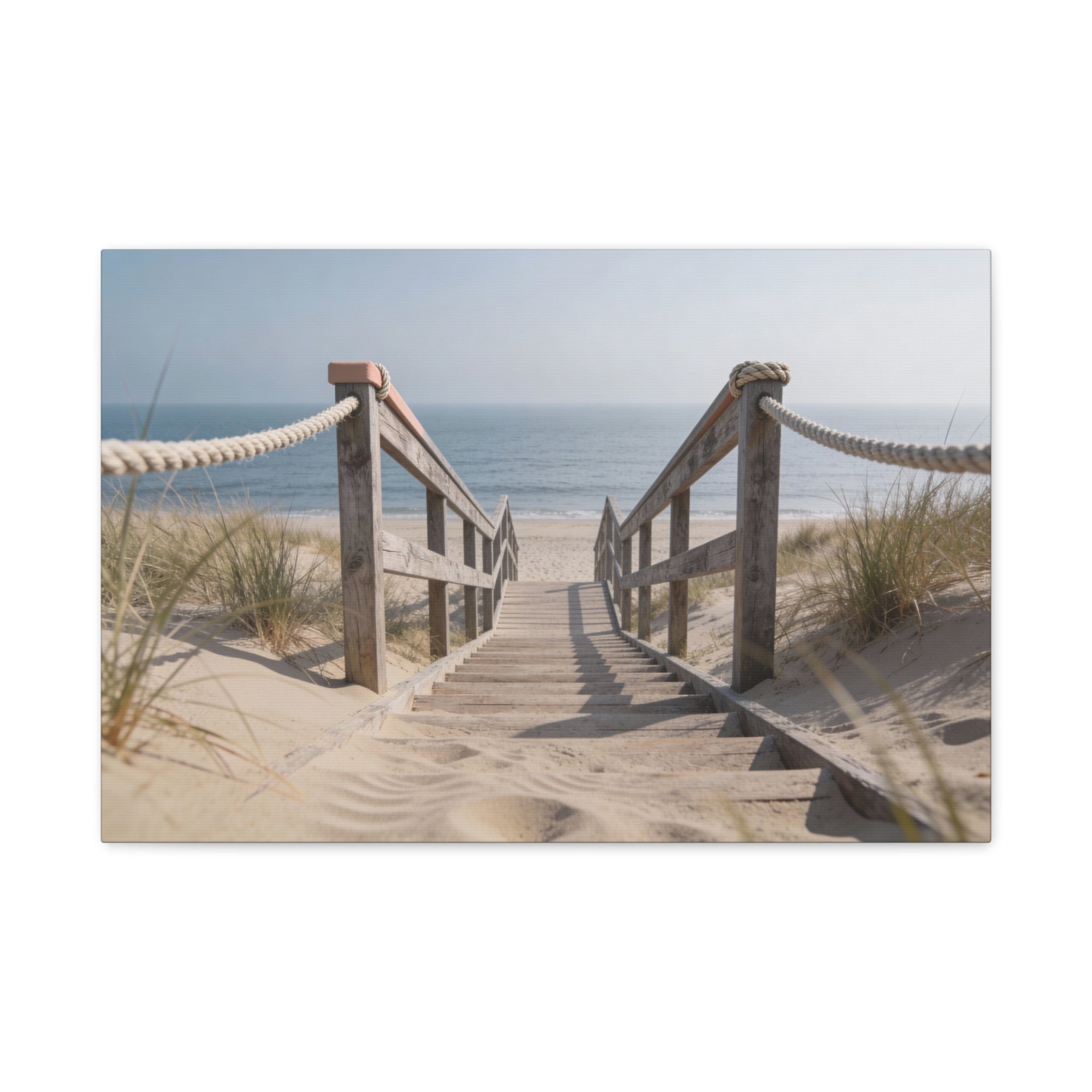 Coastal Horizons - Beach Stairs - Rope Handrail