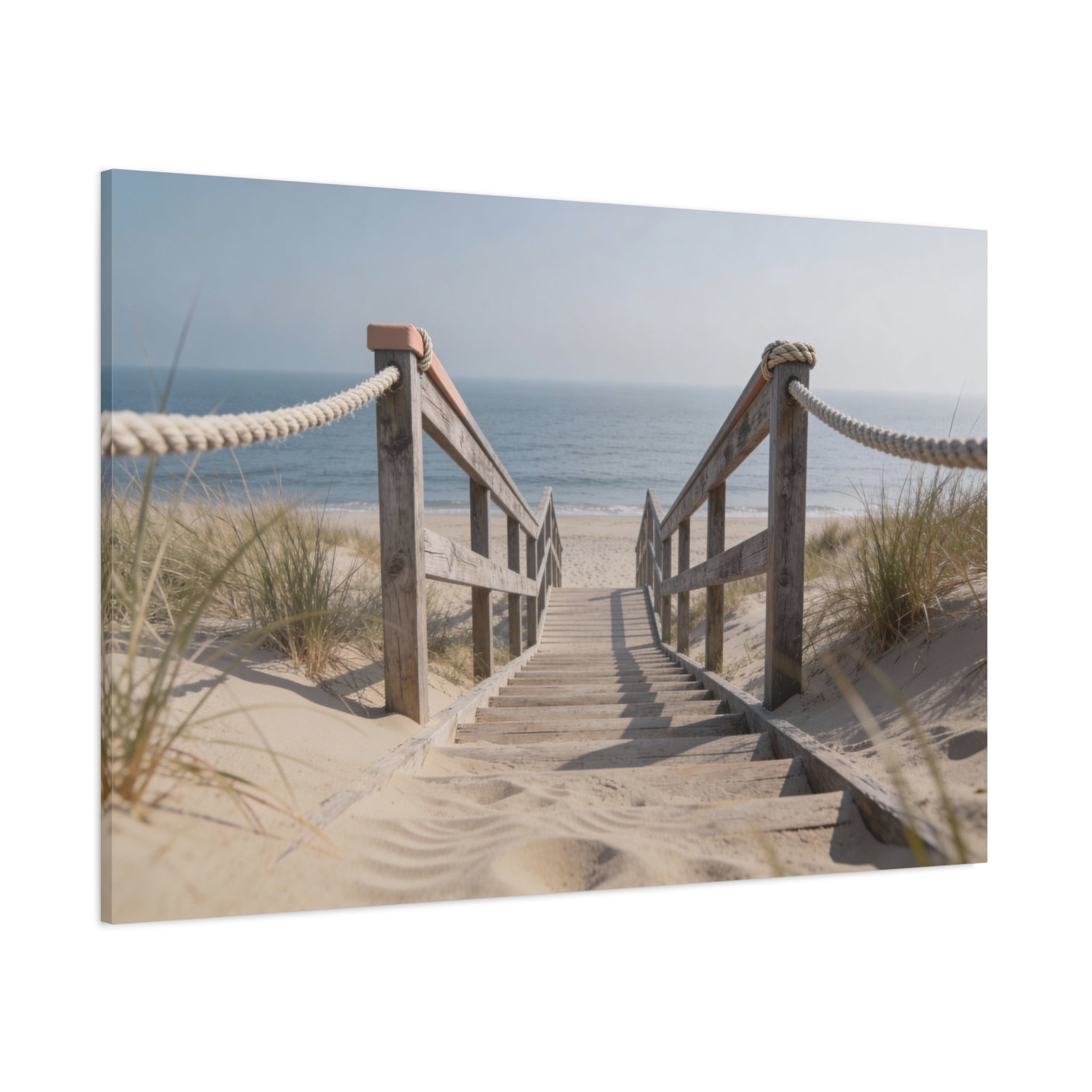 Coastal Horizons - Beach Stairs - Rope Handrail