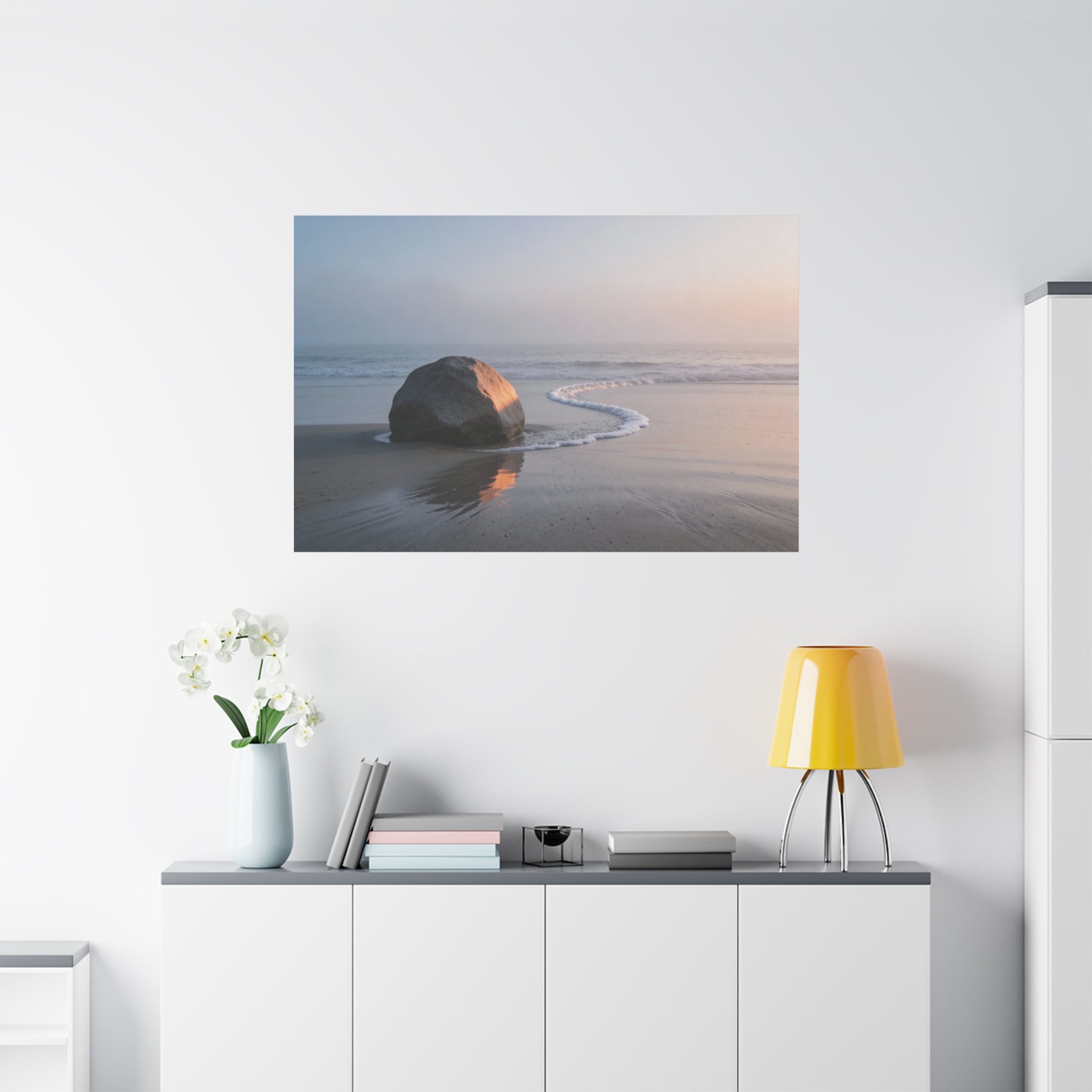 Coastal Horizons - Single Boulder - Tide Line