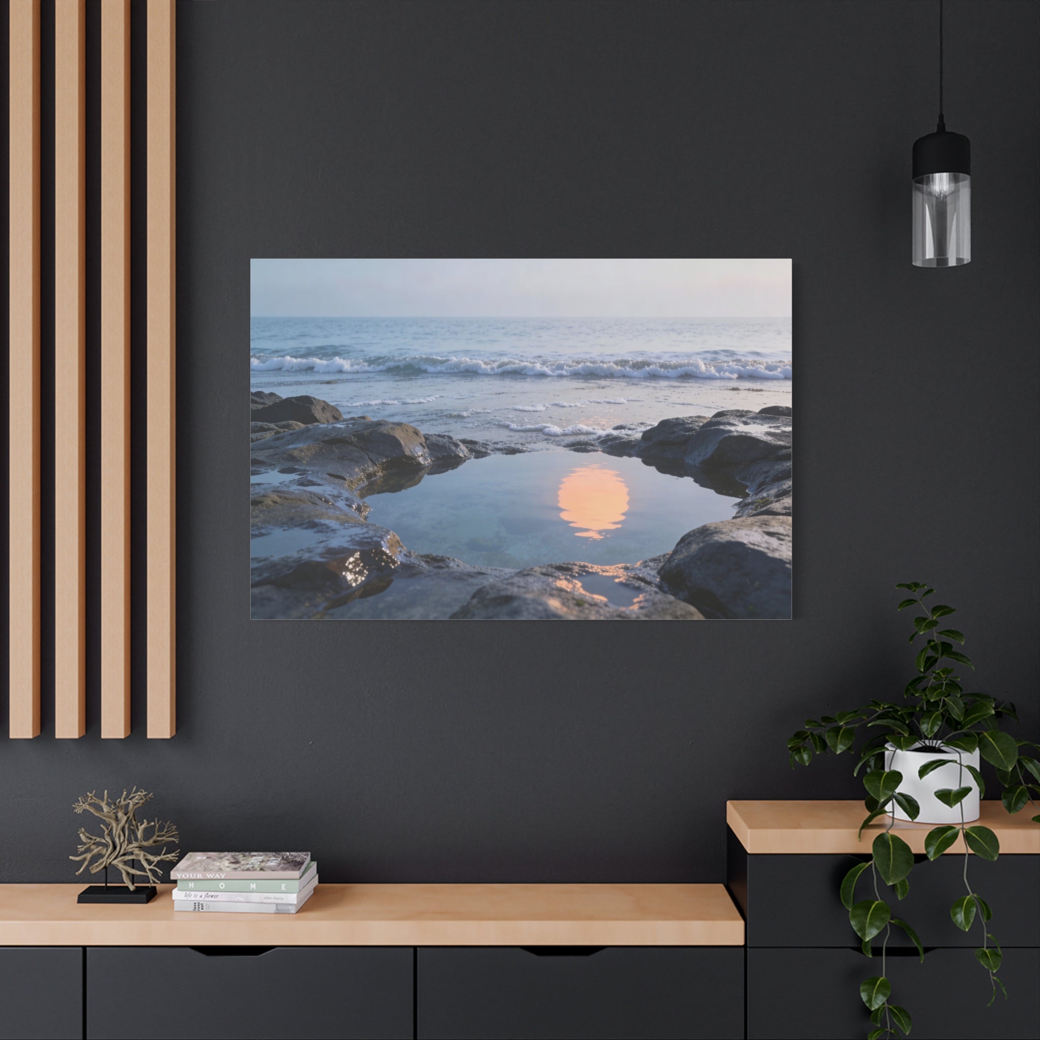 Coastal Horizons - Rocky Tide Pools Reflection