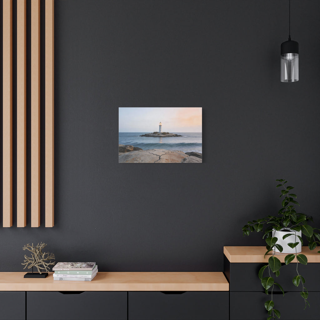 Coastal Horizons - Lighthouse On Rock - Architectural Anchor