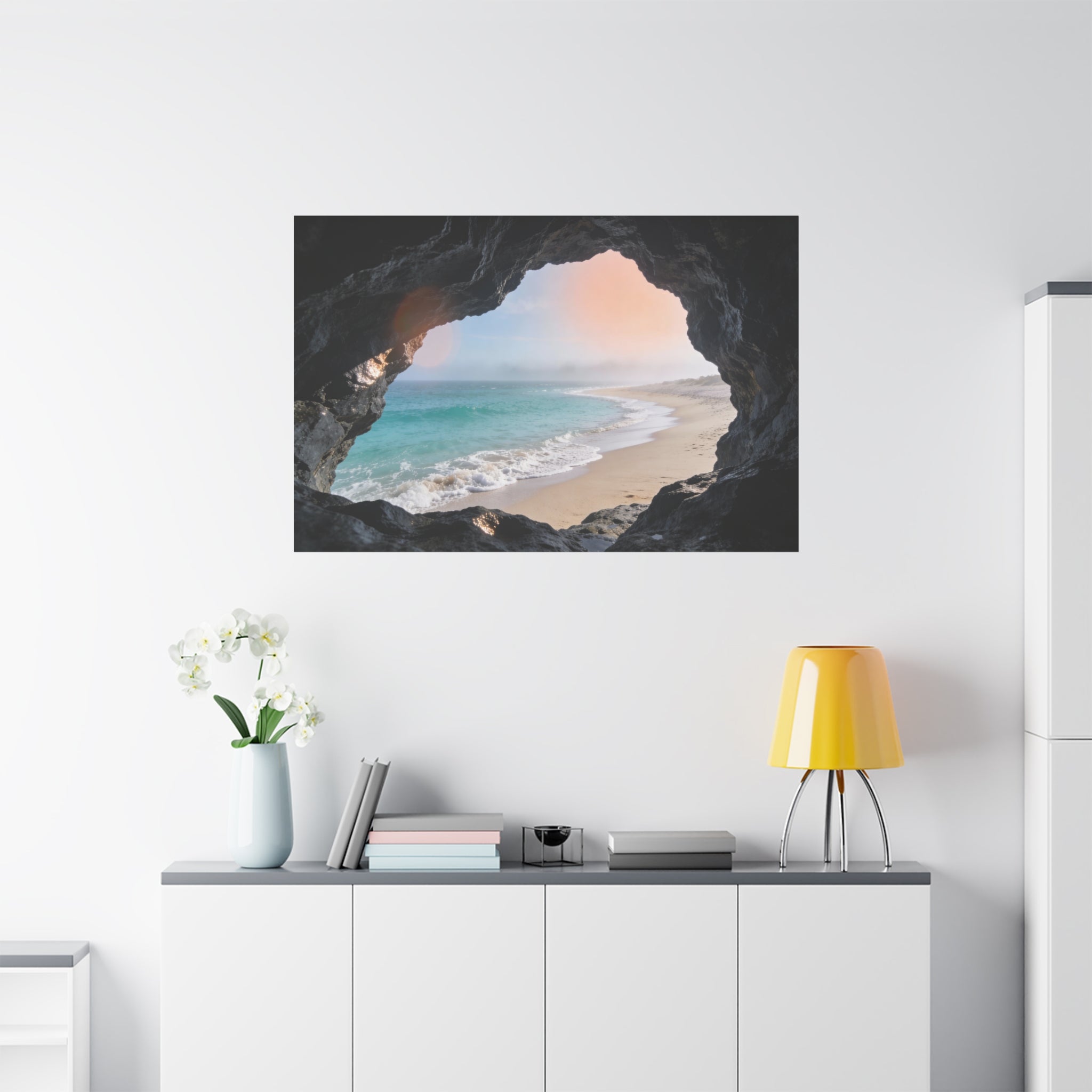 Coastal Horizons - Sea Cave Opening - Framed Cove