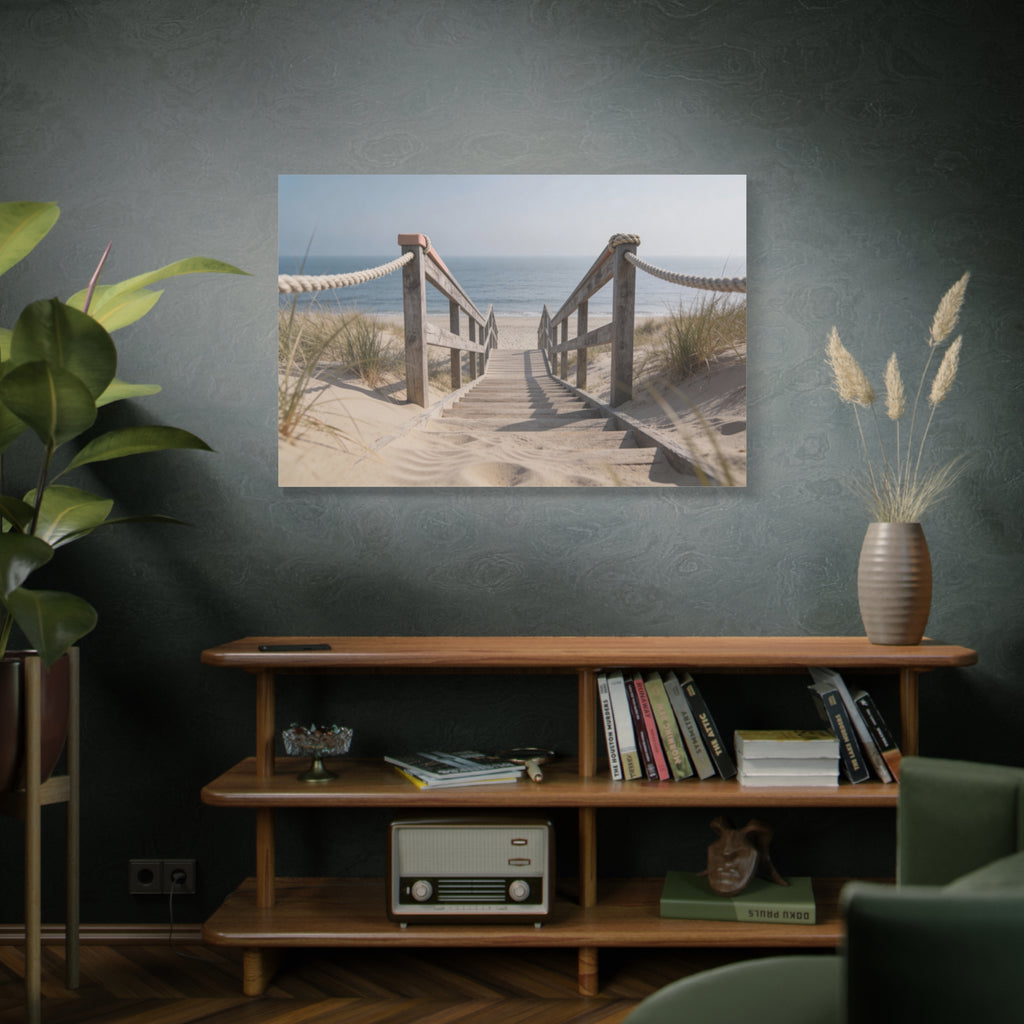 Coastal Horizons - Beach Stairs - Rope Handrail