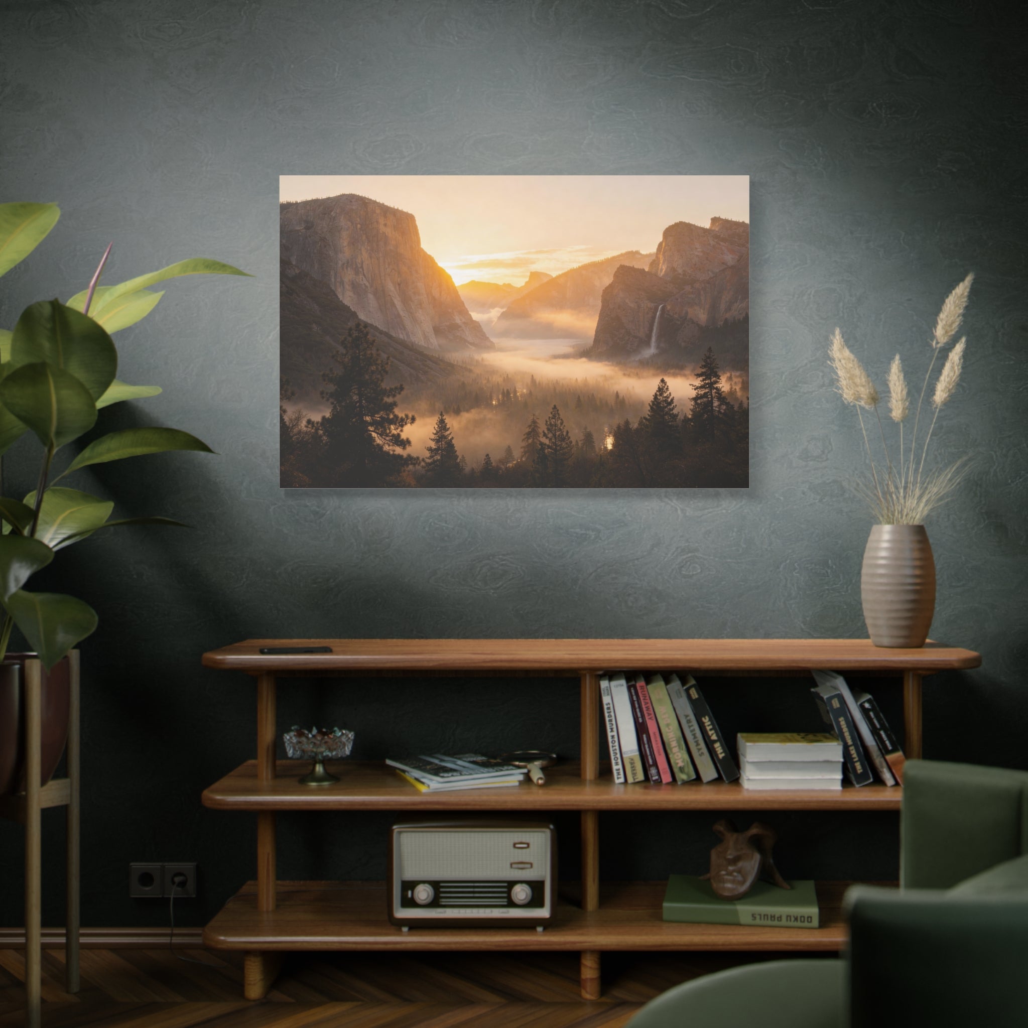 Sunrise Yosemite Valley Canvas Wall Art — Matte Stretched Landscape Print